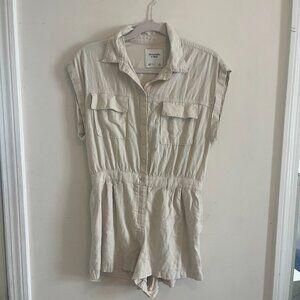 Abercrombie & Fitch linen blend utility romper size S